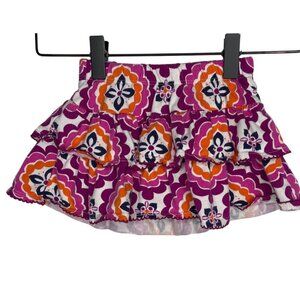 Gymboree Baby Girls Tiered Ruffle Skort 12-18M Boho Purple Pink